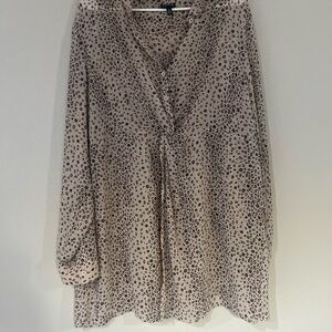 Torrid Animal Print Sheer Blouse